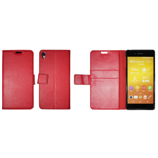 Sony Xperia Z3+ - Preklopna torbica (WLG) - rdeča