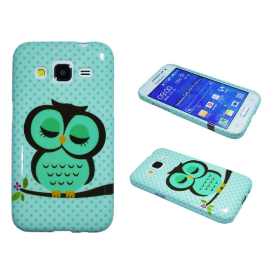 Samsung Galaxy Core Prime - Gumiran ovitek (TPUP) - Owl