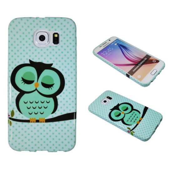 Samsung Galaxy S6 - Gumiran ovitek (TPUP) - Owl