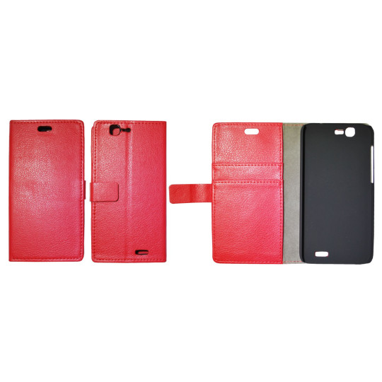 Huawei Ascend G7 - Preklopna torbica (WL) - rdeča