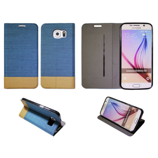 Samsung Galaxy S6 - Preklopna torbica (67G) - svetlo modra