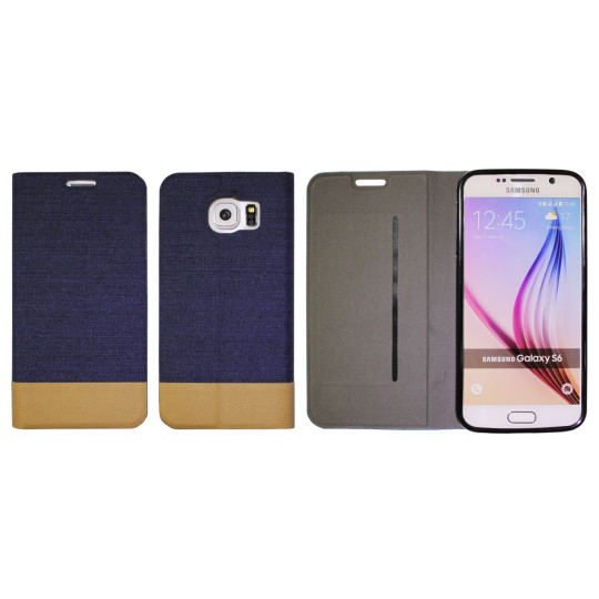 Samsung Galaxy S6 - Preklopna torbica (67G) - temno modra