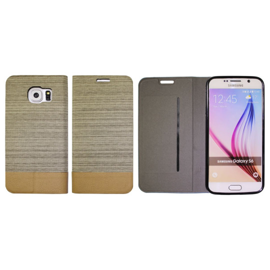 Samsung Galaxy S6 - Preklopna torbica (67G) - bež