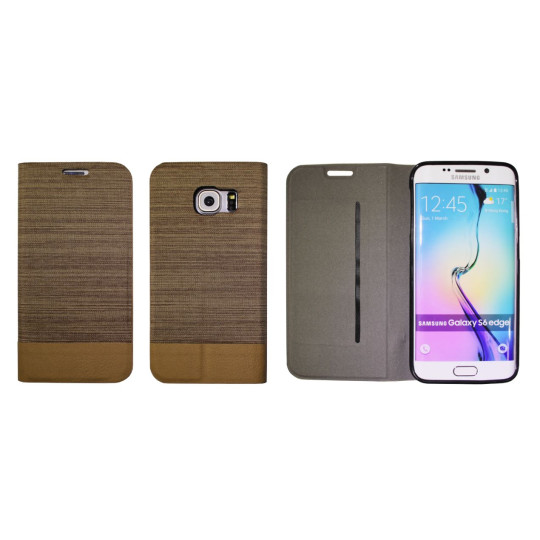 Samsung Galaxy S6 Edge - Preklopna torbica (67G) - rjava
