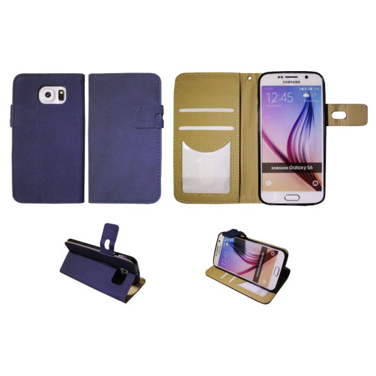 Samsung Galaxy S6 - Preklopna torbica (68GL) - modra