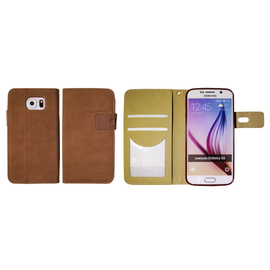 Samsung Galaxy S6 - Preklopna torbica (68GL) - rjava