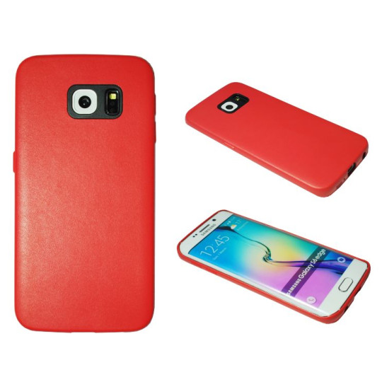 Samsung Galaxy S6 Edge - Okrasni pokrovček (43A) - rdeč