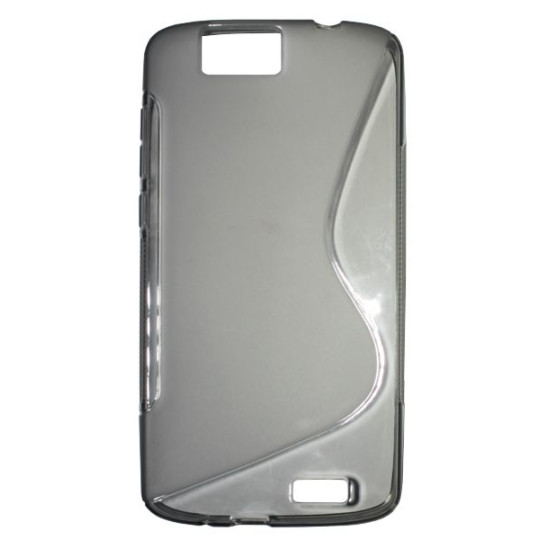 Huawei Ascend G7 - Gumiran ovitek (TPU) - sivo-prosojen SLine