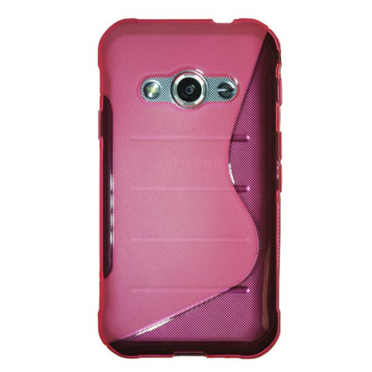 Samsung Galaxy Xcover 3 - Gumiran ovitek (TPU) - roza-prosojen SLine