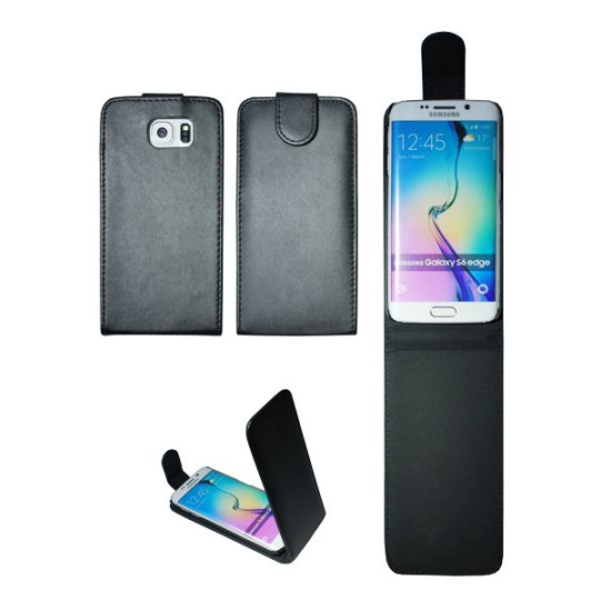 Samsung Galaxy S6 Edge - Preklopna torbica (46V) - črna