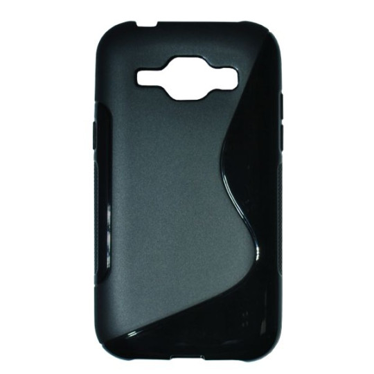 Samsung Galaxy J1 - Gumiran ovitek (TPU) - črn SLine