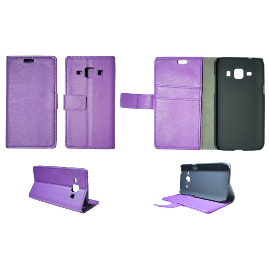 Samsung Galaxy J1 - Preklopna torbica (WL) - vijolična