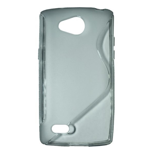 LG Joy - Gumiran ovitek (TPU) - sivo-prosojen SLine