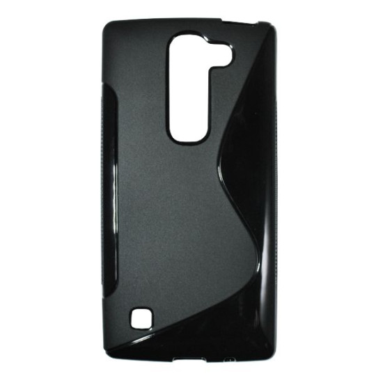 LG Spirit 4G LTE - Gumiran ovitek (TPU) - črn SLine