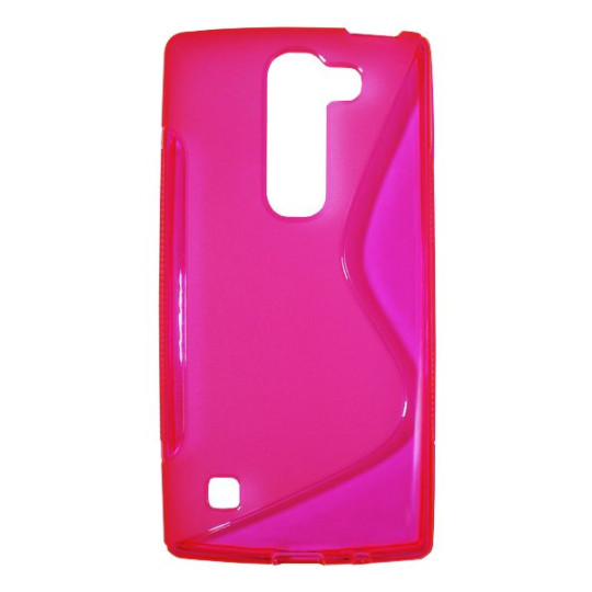 LG Spirit 4G LTE - Gumiran ovitek (TPU) - roza-prosojen SLine