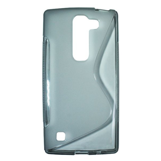 LG Spirit 4G LTE - Gumiran ovitek (TPU) - sivo-prosojen SLine