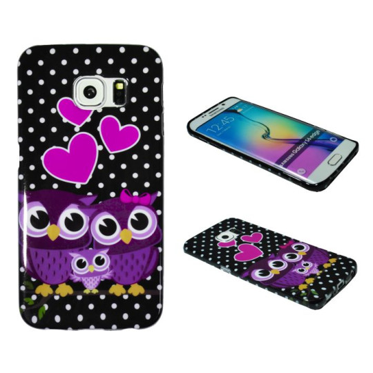 Samsung Galaxy S6 Edge - Gumiran ovitek (TPUP) - Owls in love