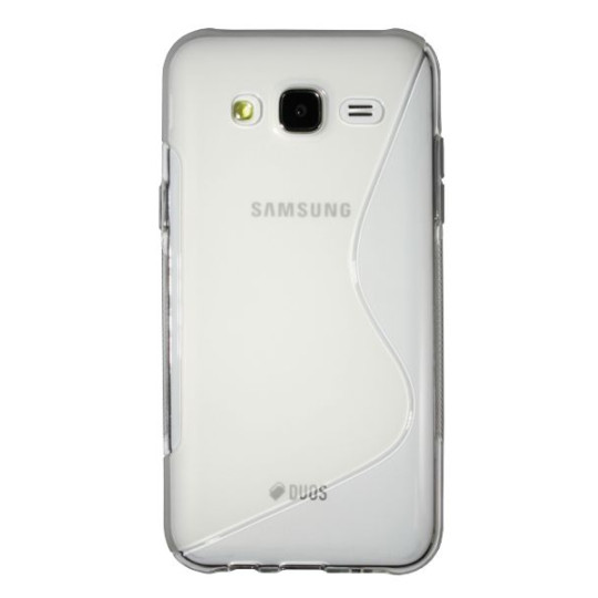 Samsung Galaxy J5 - Gumiran ovitek (TPU) - belo-prosojen SLine