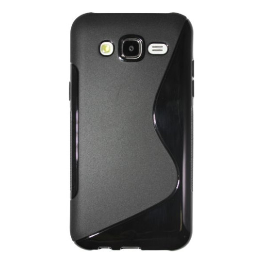 Samsung Galaxy J5 - Gumiran ovitek (TPU) - črn SLine
