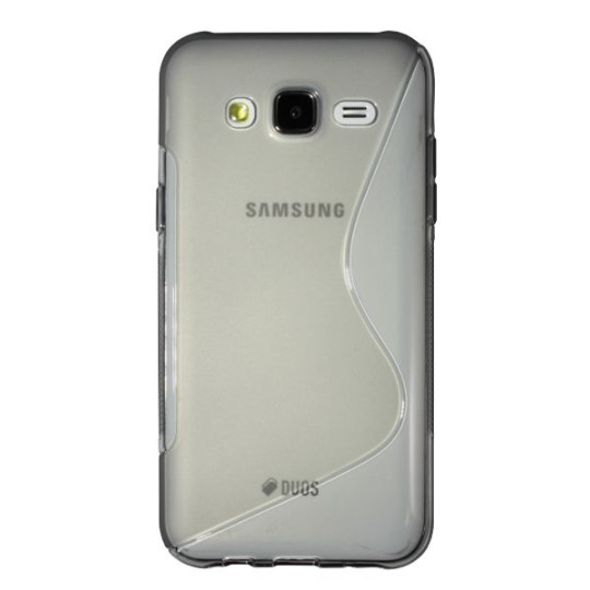Samsung Galaxy J5 - Gumiran ovitek (TPU) - sivo-prosojen SLine