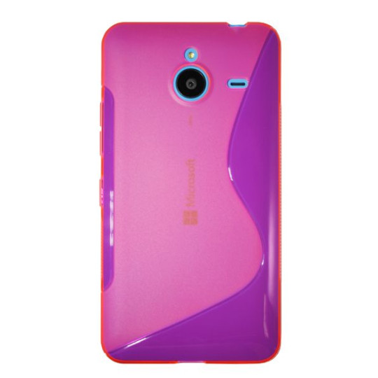 Microsoft Lumia 640 XL - Gumiran ovitek (TPU) - roza-prosojen SLine