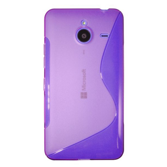 Microsoft Lumia 640 XL - Gumiran ovitek (TPU) - vijolično-prosojen SLine