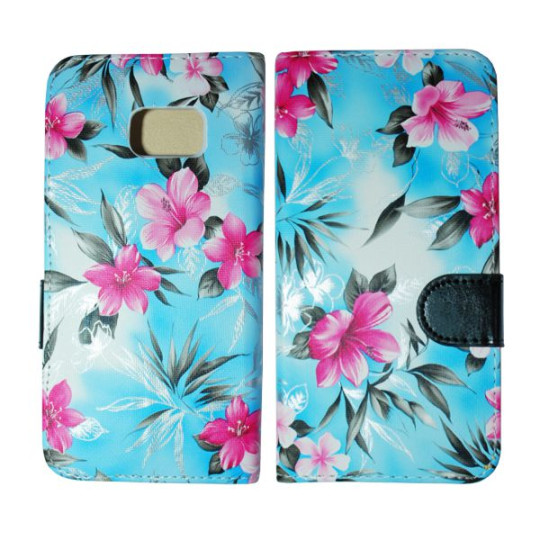 Samsung Galaxy S6 Edge Plus - Preklopna torbica (64) - modra