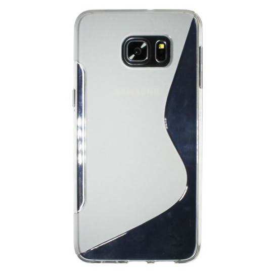 Samsung Galaxy S6 Edge Plus - Gumiran ovitek (TPU) - belo-prosojen SLine