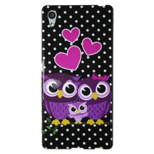 Sony Xperia Z3+ - Gumiran ovitek (TPUP) - Owls in love