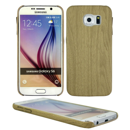 Samsung Galaxy S6 - Gumiran ovitek (27) - svetlo rjav