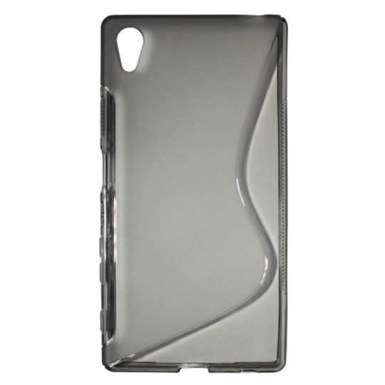 Sony Xperia Z5 - Gumiran ovitek (TPU) - sivo-prosojen SLine