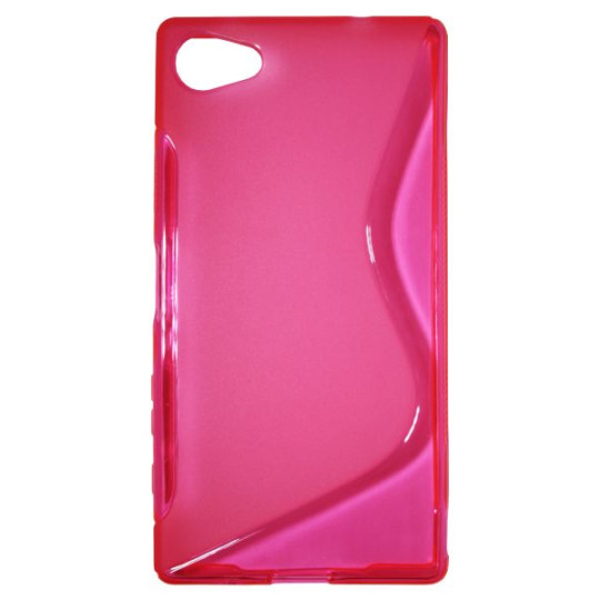 Sony Xperia Z5 Compact - Gumiran ovitek (TPU) - roza-prosojen SLine