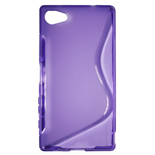 Sony Xperia Z5 Compact - Gumiran ovitek (TPU) - vijolično-prosojen SLine
