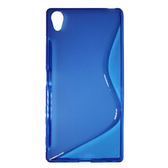 Sony Xperia Z5 Premium - Gumiran ovitek (TPU) - modro-prosojen SLine