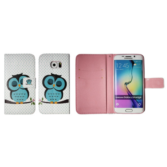 Samsung Galaxy S6 Edge - Preklopna torbica (WLGP) - Blue owl