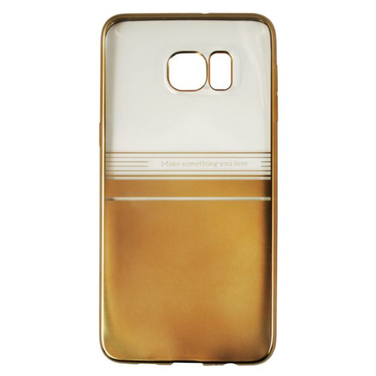 Samsung Galaxy S6 Edge Plus - Gumiran ovitek (TPUE) - pol zlat