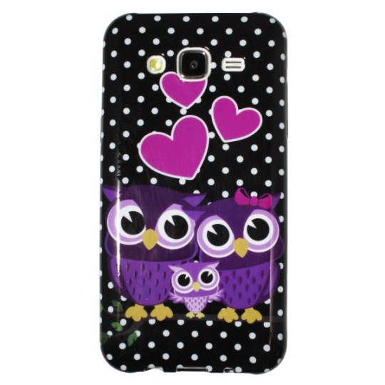 Samsung Galaxy J5 - Gumiran ovitek (TPUP) - Owls in love