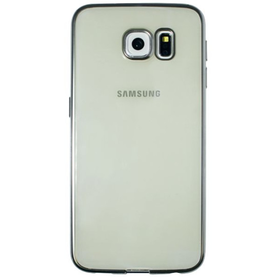 Samsung Galaxy S6 - Gumiran ovitek (TPUE) - rob srebrn