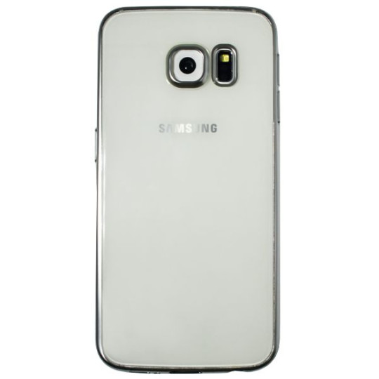 Samsung Galaxy S6 Edge - Gumiran ovitek (TPUE) - rob srebrn