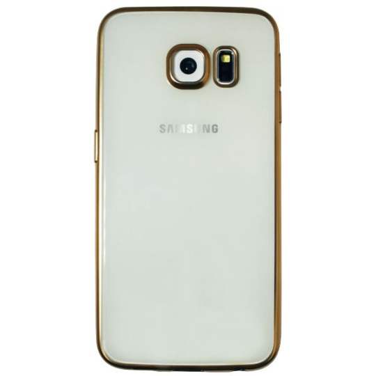 Samsung Galaxy S6 Edge - Gumiran ovitek (TPUE) - rob zlat