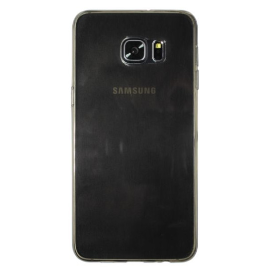 Samsung Galaxy S6 Edge Plus - Gumiran ovitek (TPUA) - sivo-prosojen