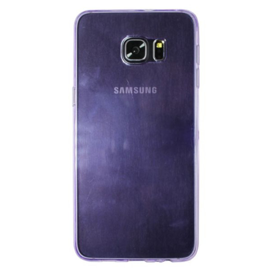 Samsung Galaxy S6 Edge Plus - Gumiran ovitek (TPUA) - vijolično-prosojen