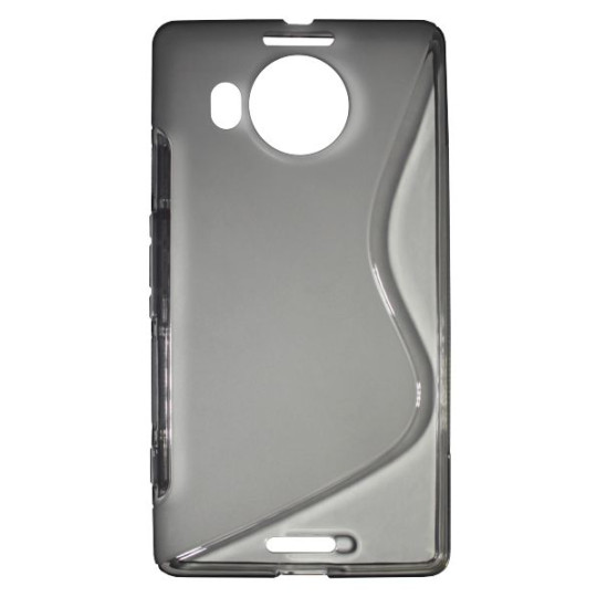 Microsoft Lumia 950 XL - Gumiran ovitek (TPU) - sivo-prosojen SLine