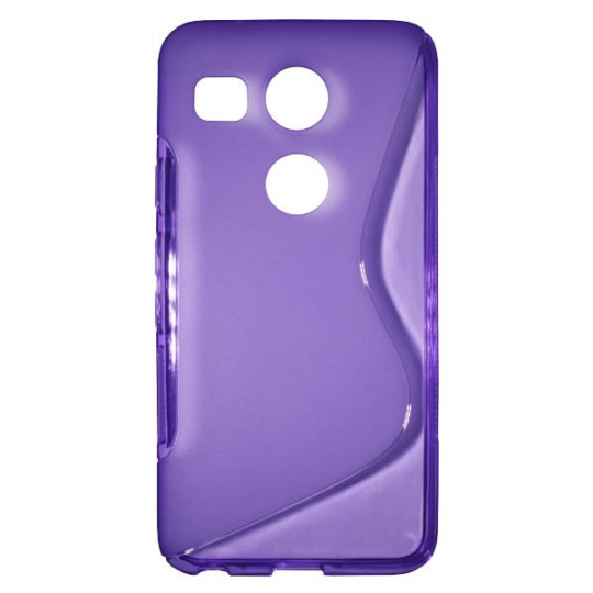 LG Nexus 5X - Gumiran ovitek (TPU) - vijolično-prosojen SLine