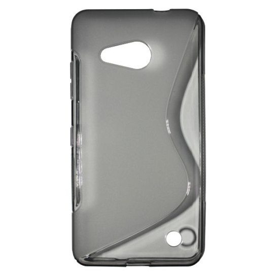 Microsoft Lumia 550 - Gumiran ovitek (TPU) - sivo-prosojen SLine