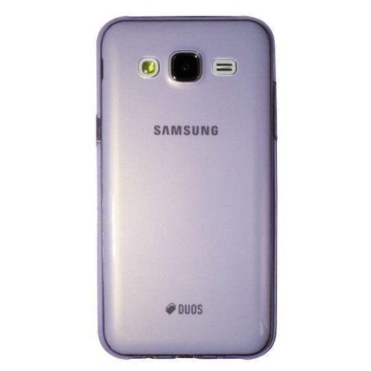 Samsung Galaxy J5 - Gumiran ovitek (TPUA) - vijolično-prosojen