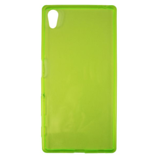 Sony Xperia Z5 - Gumiran ovitek (TPUA) - zeleno-prosojen
