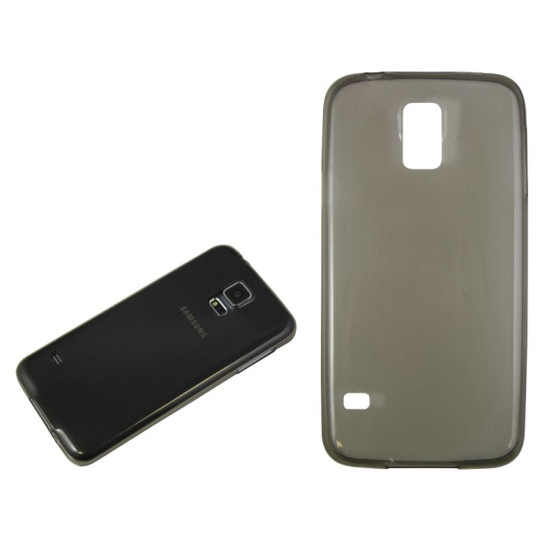 Samsung Galaxy S5/S5 Neo - Gumiran ovitek (TPUA) - sivo-prosojen