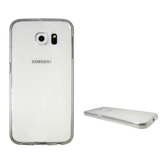 Samsung Galaxy S6 - Gumiran ovitek (TPUD) - rob bel