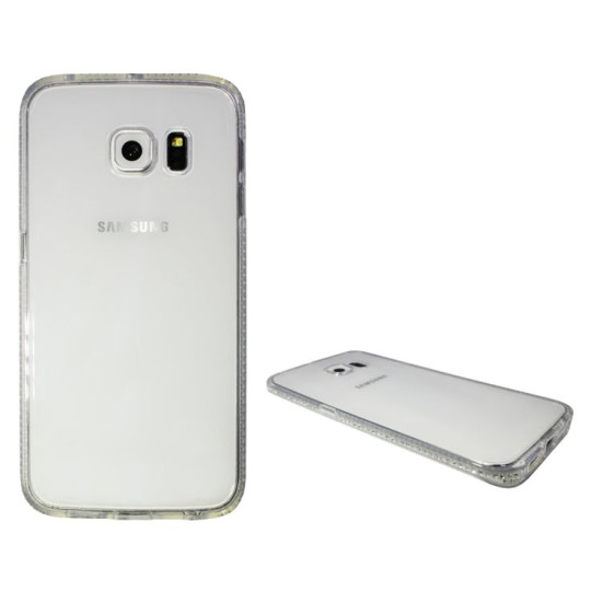 Samsung Galaxy S6 Edge - Gumiran ovitek (TPUD) - rob bel